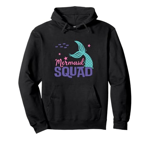 Mermaid Squad Funny Cute Girls Birthday Squad Mermaid Tail Pullover Hoodie von Birthday Mermaid Family Matching Party Squad Gifts