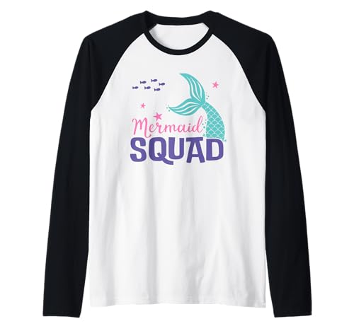 Mermaid Squad Funny Cute Girls Birthday Squad Mermaid Tail Raglan von Birthday Mermaid Family Matching Party Squad Gifts
