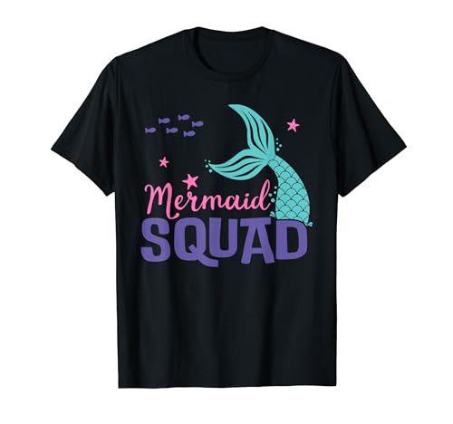 Mermaid Squad Funny Cute Girls Birthday Squad Mermaid Tail T-Shirt von Birthday Mermaid Family Matching Party Squad Gifts