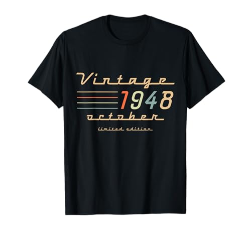 Geschenke zum 77. Geburtstag für Männer Oktober 1948 77 Jahre alt Geburtstag T-Shirt Geschenke zum 77. Geburtstag für Männer Oktober 1948 77 Jahre alt Geburtstag T-Shirt von Birthday Outfits For Men Legendary Man October