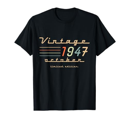 Geschenke zum 78. Geburtstag für Männer Oktober 1947 78 Jahre alt Geburtstag T-Shirt Geschenke zum 78. Geburtstag für Männer Oktober 1947 78 Jahre alt Geburtstag T-Shirt von Birthday Outfits For Men Legendary Man October