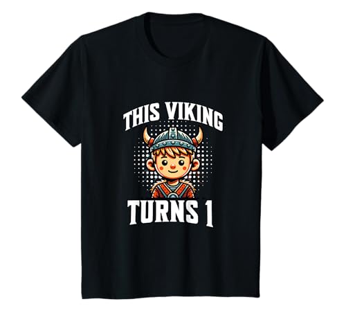 Kinder Dieser Wikinger wird 1 Jahr alt, Junge zum 1. Geburtstag T-Shirt Kinder Dieser Wikinger wird 1 Jahr alt, Junge zum 1. Geburtstag T-Shirt von Birthday Party Apparel For Kids
