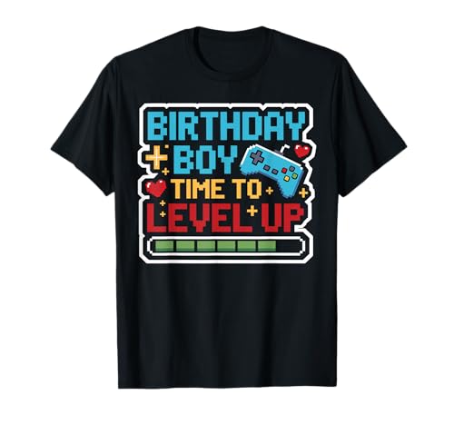 Birthday Boy Gaming Zitat Time to Level Up Controller T-Shirt Birthday Boy Gaming Zitat Time to Level Up Controller T-Shirt von Birthday Party For Gamer