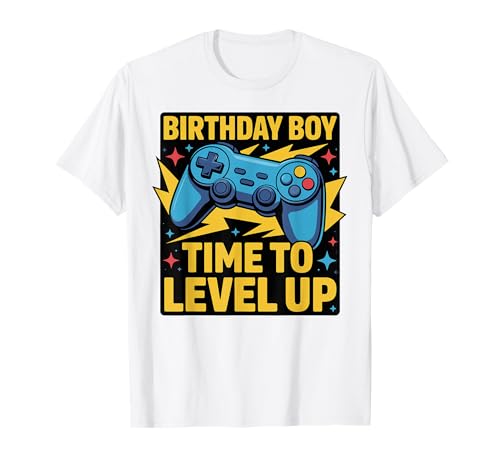 Birthday Boy Gaming Zitat Time to Level Up Controller T-Shirt Birthday Boy Gaming Zitat Time to Level Up Controller T-Shirt von Birthday Party For Gamer