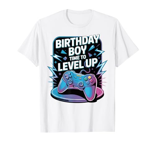 Birthday Boy Gaming Zitat Time to Level Up Controller T-Shirt Birthday Boy Gaming Zitat Time to Level Up Controller T-Shirt von Birthday Party For Gamer