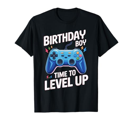 Birthday Boy Gaming Zitat Time to Level Up Controller T-Shirt Birthday Boy Gaming Zitat Time to Level Up Controller T-Shirt von Birthday Party For Gamer