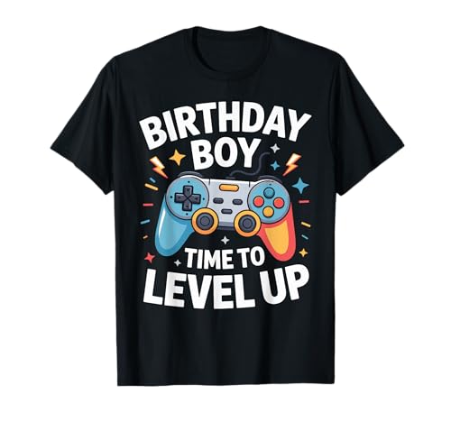 Birthday Boy Gaming Zitat Time to Level Up Controller T-Shirt Birthday Boy Gaming Zitat Time to Level Up Controller T-Shirt von Birthday Party For Gamer