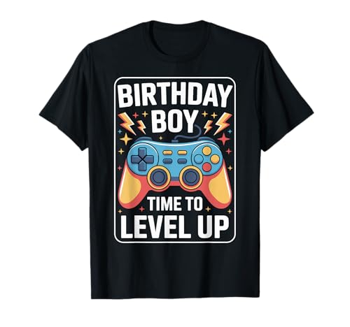 Birthday Boy Gaming Zitat Time to Level Up Controller T-Shirt Birthday Boy Gaming Zitat Time to Level Up Controller T-Shirt von Birthday Party For Gamer
