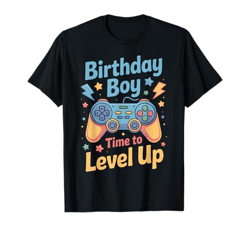 Birthday Boy Gaming Zitat Time to Level Up Controller T-Shirt Birthday Boy Gaming Zitat Time to Level Up Controller T-Shirt von Birthday Party For Gamer