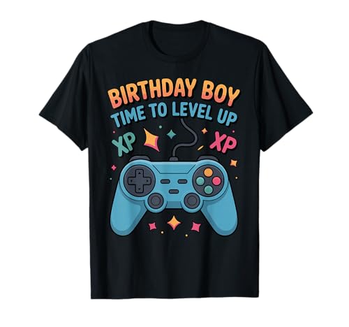 Birthday Boy Gaming Zitat Time to Level Up Controller T-Shirt Birthday Boy Gaming Zitat Time to Level Up Controller T-Shirt von Birthday Party For Gamer