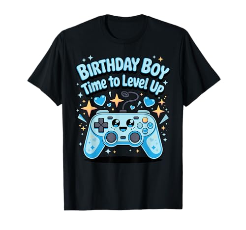 Birthday Boy Gaming Zitat Time to Level Up Kawaii Controller T-Shirt Birthday Boy Gaming Zitat Time to Level Up Kawaii Controller T-Shirt von Birthday Party For Gamer