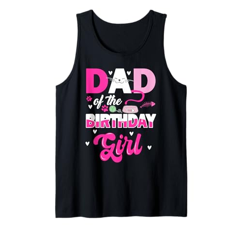 Niedlicher Vater des Geburtstags Mädchen Katze Kitty Liebhaber Kätzchen Mädchen Tank Top Niedlicher Vater des Geburtstags Mädchen Katze Kitty Liebhaber Kätzchen Mädchen Tank Top von Birthday Party Kitten Cat Family Matching Bday