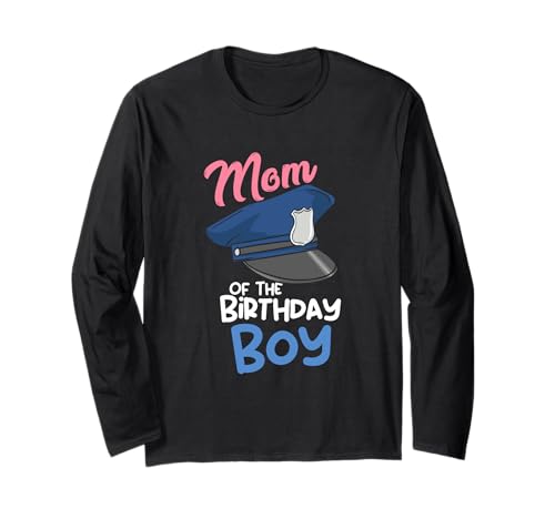 Lustiger Geburtstag Mama Polizei Mottoparty Matching Langarmshirt von Birthday Party Police Birthday Design For Moms