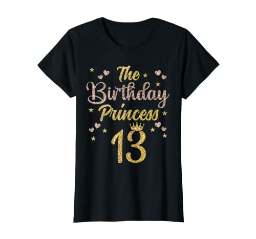 Damen 13 Jahre Bday Queen 13. Geburtstag Königin Dreizehn T-Shirt von Birthday Queen Birthday Ladies Gift