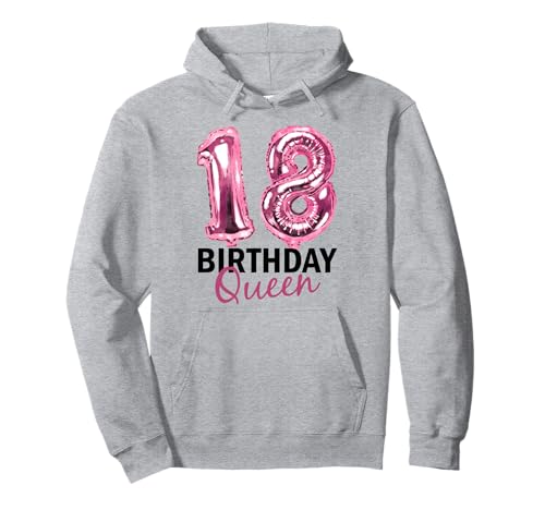 18 Jahre Geburtstag Frauen Geburtstagsballons Ballons Print Pullover Hoodie 18 Jahre Geburtstag Frauen Geburtstagsballons Ballons Print Pullover Hoodie von Birthday Queen Geburtstagsgeschenke Damen Teenager