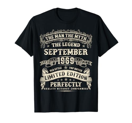 September 1969 56. Geburtstag 56 Jahre alt Geburtstagsgeschenk für Männer T-Shirt September 1969 56. Geburtstag 56 Jahre alt Geburtstagsgeschenk für Männer T-Shirt von Birthday September Retro Gifts For Men And Women