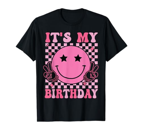 Groovy It's My Birthday Mädchen Frauen Teenager Kind Geburtstag Party T-Shirt Groovy It's My Birthday Mädchen Frauen Teenager Kind Geburtstag Party T-Shirt von Birthday Smile Face For Girls