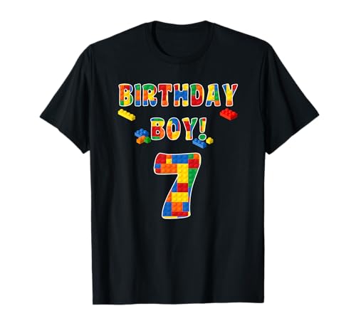 Building Block Birthday Boy Turning 7 T-Shirt T-Shirt Building Block Birthday Boy Turning 7 T-Shirt T-Shirt von Birthday Suits T-Shirt Designs