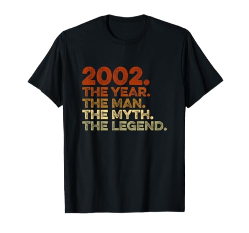 Special Birthday Gift Vintage 2002 Year Man Myth Legend T-Shirt von Birthday T-Shirt 2002. Men Myth Legend