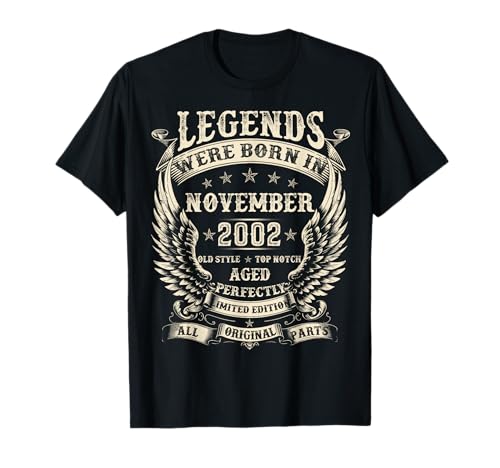 Legends were Born in 2002 23. Geburtstag Geschenke für Männer November T-Shirt Legends were Born in 2002 23. Geburtstag Geschenke für Männer November T-Shirt von Birthday Tee gifts For Men Women Born in November