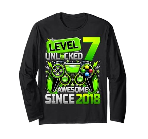 Level 7 freigeschaltet Fantastisches Spiel seit 2018 zum 7. Geburtstag für Kinder Langarmshirt Level 7 freigeschaltet Fantastisches Spiel seit 2018 zum 7. Geburtstag für Kinder Langarmshirt von Birthday Video Gamer 2025 Limited Edition Gifts