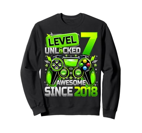 Level 7 freigeschaltet Fantastisches Spiel seit 2018 zum 7. Geburtstag für Kinder Sweatshirt Level 7 freigeschaltet Fantastisches Spiel seit 2018 zum 7. Geburtstag für Kinder Sweatshirt von Birthday Video Gamer 2025 Limited Edition Gifts