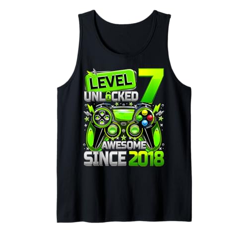 Level 7 freigeschaltet Fantastisches Spiel seit 2018 zum 7. Geburtstag für Kinder Tank Top Level 7 freigeschaltet Fantastisches Spiel seit 2018 zum 7. Geburtstag für Kinder Tank Top von Birthday Video Gamer 2025 Limited Edition Gifts