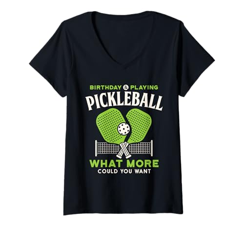 Damen Geburtstag & Spielen What More Could You Want Pickleball Witz T-Shirt mit V-Ausschnitt Damen Geburtstag & Spielen What More Could You Want Pickleball Witz T-Shirt mit V-Ausschnitt von Birthday and Playing Pickleball Meme Joke gifts