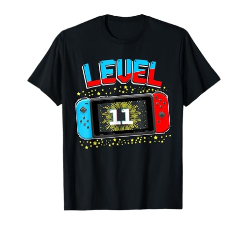 Geburtstag Jungen Level 11 freigeschalteter Videospieler Geburtstag T-Shirt von Birthday