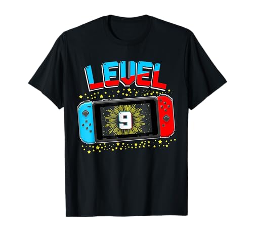 Geburtstag Jungen Level 9 freigeschalteter Videospieler Geburtstag T-Shirt von Birthday