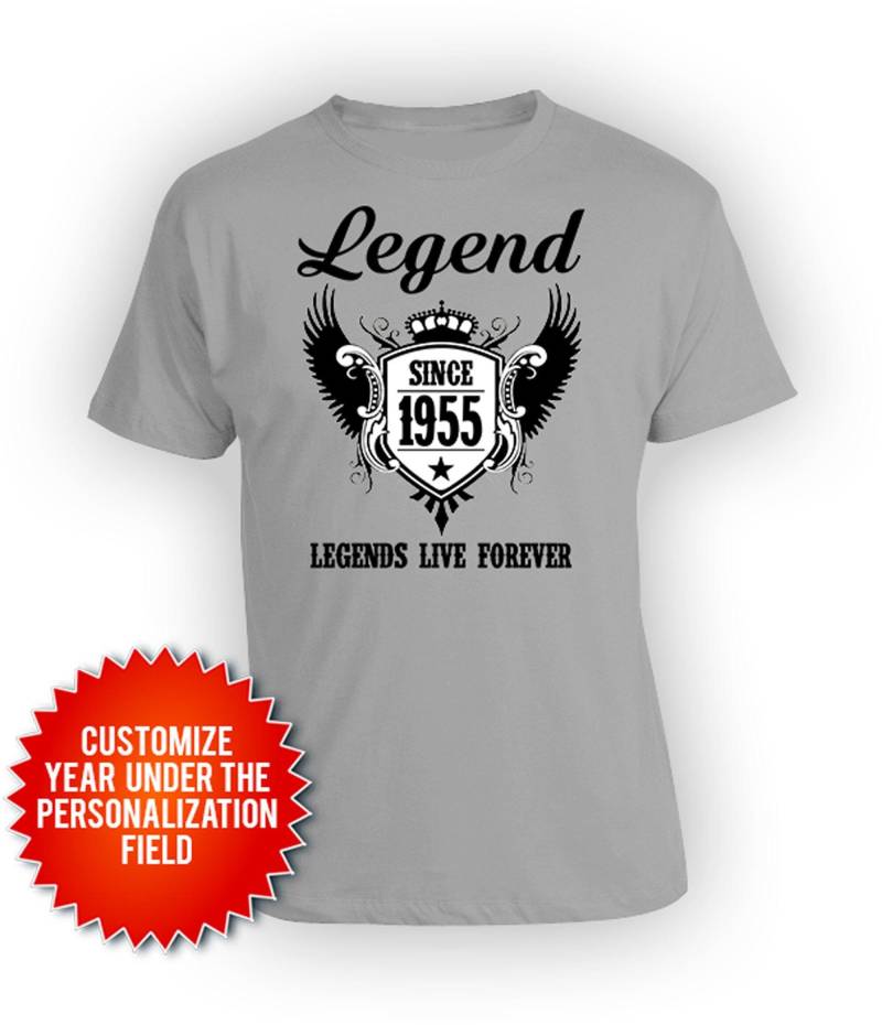 70. Geburtstag Shirt Meilenstein Bday Geschenkideen Für Männer Benutzerdefinierte Geburtstags-T-Shirt Lustiges B Day Geschenk Legende Seit 1955 von BirthdayGoodiesShop