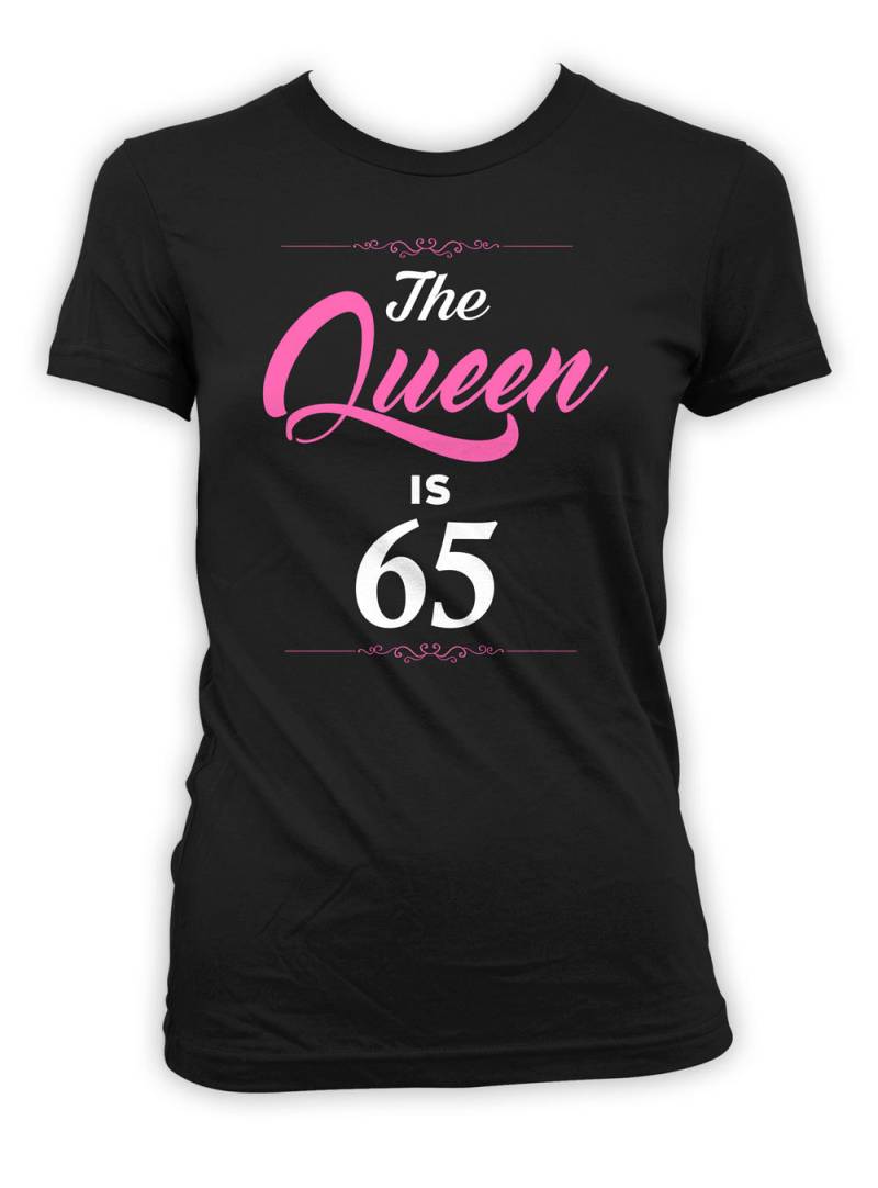 Lustiges Geburtstags-T-Shirt 65. Geburtstag Geschenkideen Personalisiertes T-Shirt Benutzerdefinierte Geschenk Für Ihren Die Königin Ist 65 Jahre von BirthdayGoodiesShop