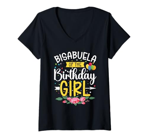 Damen Great Grandmom Muttertag Geburtstag Mädchen Bisabuela T-Shirt mit V-Ausschnitt von Bisabuela Design For Spanish Great Grandmother