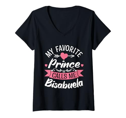 Damen Spanische Urgroßmutter Muttertag Favorit Bisabuela T-Shirt mit V-Ausschnitt Damen Spanische Urgroßmutter Muttertag Favorit Bisabuela T-Shirt mit V-Ausschnitt von Bisabuela Design For Spanish Great Grandmother