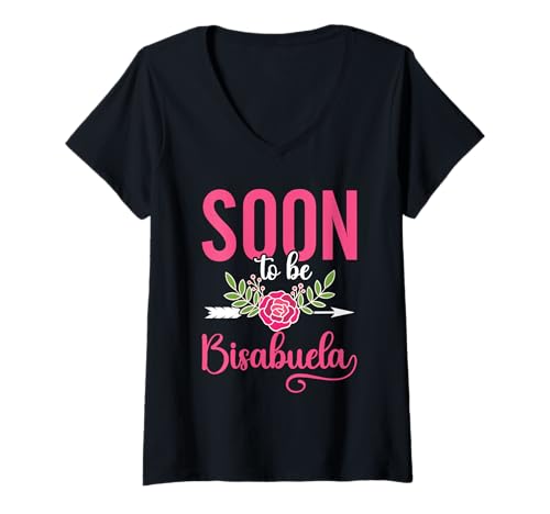 Damen Urgroßmutter Bisabuela Urgroßmutter Wird Bald Bisabuela T-Shirt mit V-Ausschnitt von Bisabuela Design For Spanish Great Grandmother