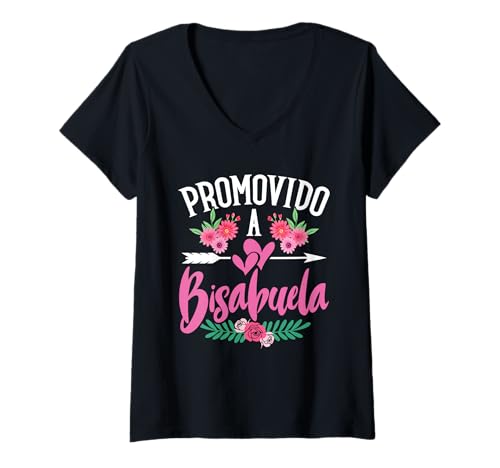 Damen Urgroßmutter Urgroßmutter Muttertag Promovido Bisabuela T-Shirt mit V-Ausschnitt Damen Urgroßmutter Urgroßmutter Muttertag Promovido Bisabuela T-Shirt mit V-Ausschnitt von Bisabuela Design For Spanish Great Grandmother