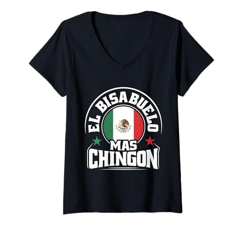 Damen Bisabuelo Urgroßvater Vatertag Chingon Bisabuelo T-Shirt mit V-Ausschnitt Damen Bisabuelo Urgroßvater Vatertag Chingon Bisabuelo T-Shirt mit V-Ausschnitt von Bisabuelo Design For Spanish Great Grandfather