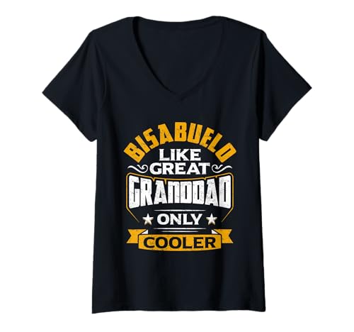Damen Kühltasche für Urgroßvater, Urgroßvater, Urgroßvater, Vatertag, Bisabuelo T-Shirt mit V-Ausschnitt Damen Kühltasche für Urgroßvater, Urgroßvater, Urgroßvater, Vatertag, Bisabuelo T-Shirt mit V-Ausschnitt von Bisabuelo Design For Spanish Great Grandfather