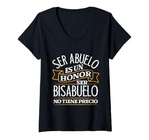 Damen Spanischer Urgroßvater Vatertag Ser Abuelo Bisabuelo T-Shirt mit V-Ausschnitt von Bisabuelo Design For Spanish Great Grandfather
