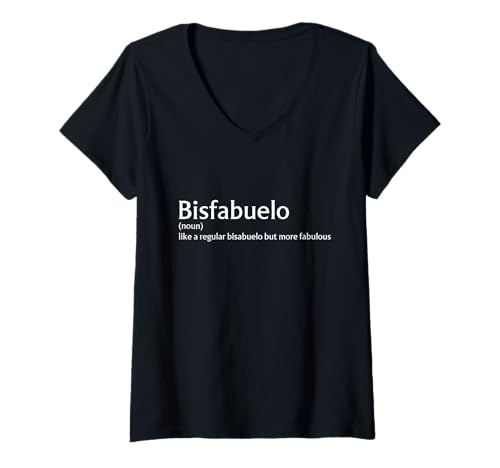 Damen Urgroßpapa-Vatertag Mejor Bisabuelo Fabulous Bisabuelo T-Shirt mit V-Ausschnitt Damen Urgroßpapa-Vatertag Mejor Bisabuelo Fabulous Bisabuelo T-Shirt mit V-Ausschnitt von Bisabuelo Design For Spanish Great Grandfather