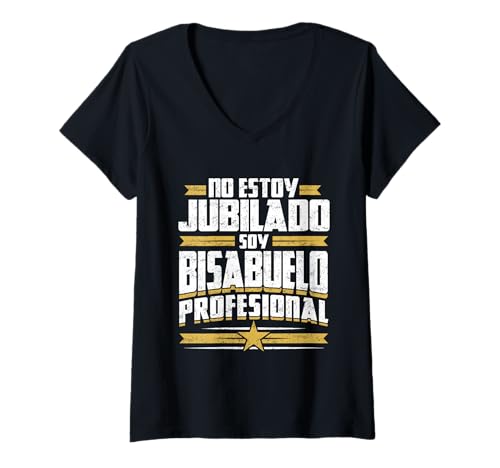 Damen Urgroßvater Uropa Vatertag Jubilado Bisabuelo T-Shirt mit V-Ausschnitt Damen Urgroßvater Uropa Vatertag Jubilado Bisabuelo T-Shirt mit V-Ausschnitt von Bisabuelo Design For Spanish Great Grandfather