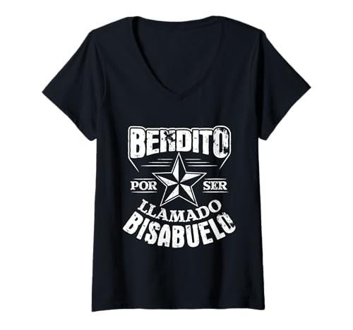 Damen Vatertag des hispanischen Urgroßvaters Bendito Bisabuelo T-Shirt mit V-Ausschnitt Damen Vatertag des hispanischen Urgroßvaters Bendito Bisabuelo T-Shirt mit V-Ausschnitt von Bisabuelo Design For Spanish Great Grandfather