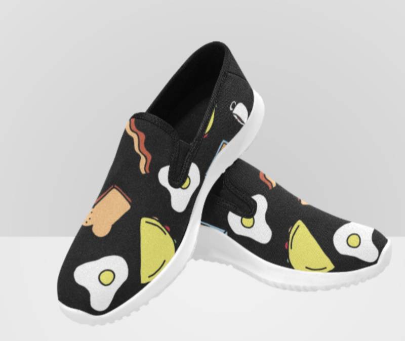 Spaß Frühstücksschuhe Komfortable Slip On Style von Biscuitbarn