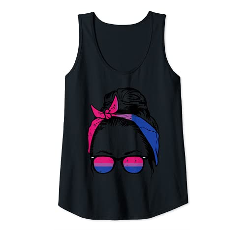 Damen Gay Mom Messy Hair Bun LGBTQ Bisexual Pride Women Lesbian Tank Top Damen Gay Mom Messy Hair Bun LGBTQ Bisexual Pride Women Lesbian Tank Top von Bisexual Clothes LGBT Pride Bi Men Women Gift