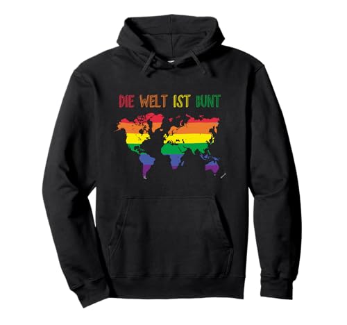 Bunte Welt Regenbogen Liebe Schwul LGBT Gleichheit Geschenk Pullover Hoodie von Bisexuell Transsexuell Homosexuell Geschenke