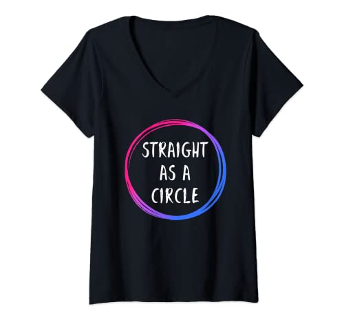 Damen Straight as a circle LGBT CSD bisexuell T-Shirt mit V-Ausschnitt Damen Straight as a circle LGBT CSD bisexuell T-Shirt mit V-Ausschnitt von Bisexueller Pride