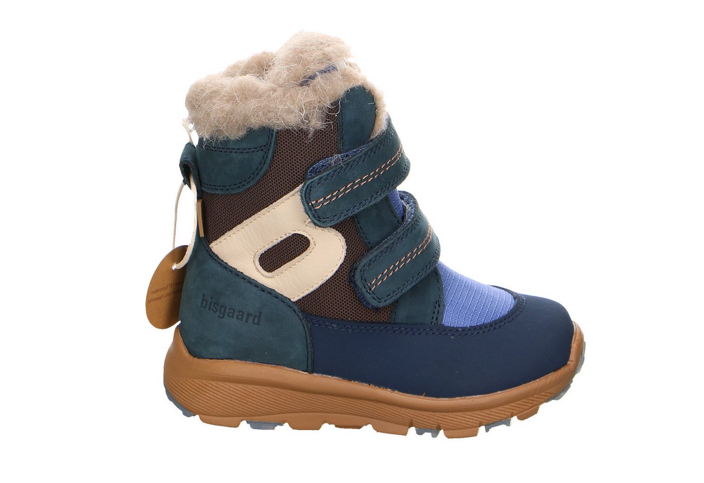 Bisgaard Bisgaard Velour Klettstiefel Winter Junge blau Winterstiefelette von Bisgaard