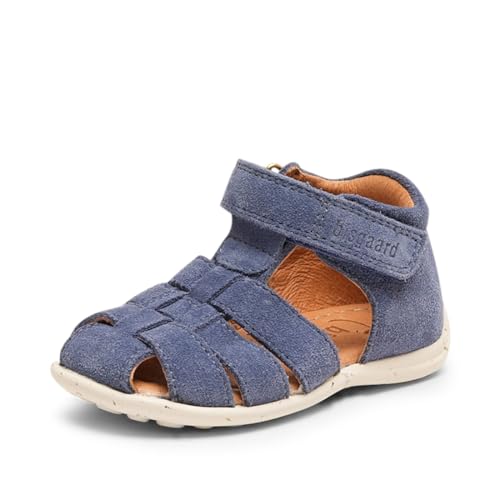 Bisgaard Kinder Miniletten/Lauflernschuhe/Sandalen Carly Blau Rauleder, Größe:22, Farbauswahl:blau von Bisgaard