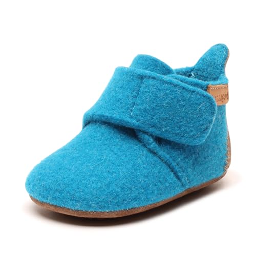 Bisgaard Jungen Unisex Kinder Baby Wool First Walker Shoe, Orion Blue, 20 EU von Bisgaard