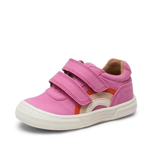 Bisgaard Mädchen Klettschuhe/Low Sneaker Rainbow Pink Glattleder, Größe:25, Farbauswahl:Rose/pink von Bisgaard